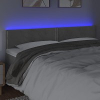 vidaXL LED Headboard Light Gray 78.7