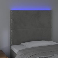 vidaXL LED Headboard Light Gray 39.4