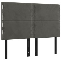 vidaXL LED Headboard Dark Gray 56.7