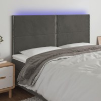 vidaXL LED Headboard Dark Gray 63