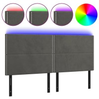 vidaXL LED Headboard Dark Gray 63