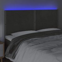 vidaXL LED Headboard Dark Gray 63