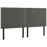 vidaXL LED Headboard Dark Gray 63