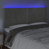 vidaXL LED Headboard Light Gray 70.9