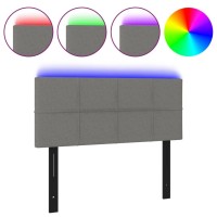 vidaXL LED Headboard Dark Gray 39.4