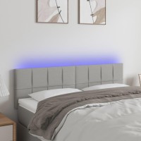 vidaXL LED Headboard Light Gray 56.7