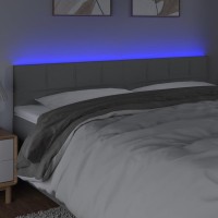 vidaXL LED Headboard Light Gray 63