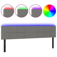 vidaXL LED Headboard Dark Gray 63