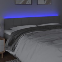 vidaXL LED Headboard Light Gray 78.7