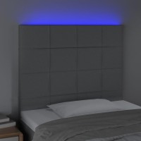 vidaXL LED Headboard Light Gray 39.4