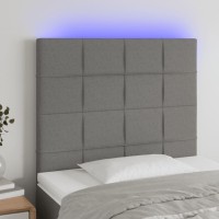 vidaXL LED Headboard Dark Gray 39.4