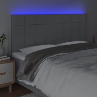 vidaXL LED Headboard Light Gray 63