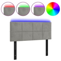 vidaXL LED Headboard Light Gray 39.4