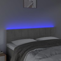 vidaXL LED Headboard Light Gray 56.7