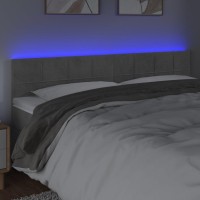 vidaXL LED Headboard Light Gray 63