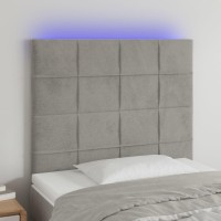 vidaXL LED Headboard Light Gray 39.4