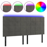 vidaXL LED Headboard Dark Gray 63