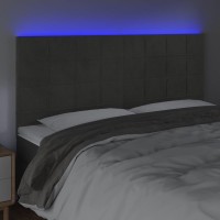 vidaXL LED Headboard Dark Gray 63