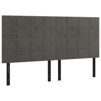 vidaXL LED Headboard Dark Gray 63