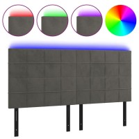 vidaXL LED Headboard Dark Gray 78.7