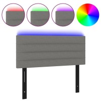 vidaXL LED Headboard Dark Gray 39.4