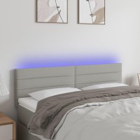 vidaXL LED Headboard Light Gray 56.7