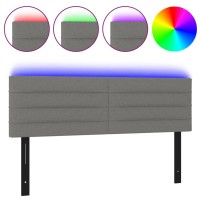 vidaXL LED Headboard Dark Gray 56.7