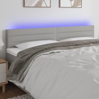 vidaXL LED Headboard Light Gray 63