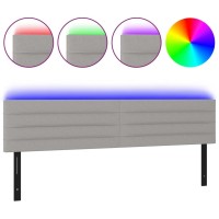 vidaXL LED Headboard Light Gray 70.9