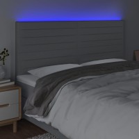 vidaXL LED Headboard Light Gray 63