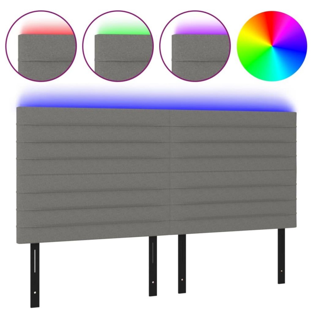 vidaXL LED Headboard Dark Gray 70.9