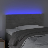 vidaXL LED Headboard Light Gray 39.4