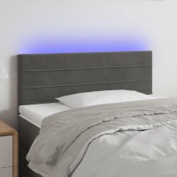 vidaXL LED Headboard Dark Gray 39.4