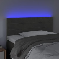 vidaXL LED Headboard Dark Gray 39.4