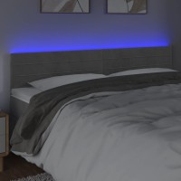 vidaXL LED Headboard Light Gray 63