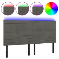 vidaXL LED Headboard Dark Gray 63