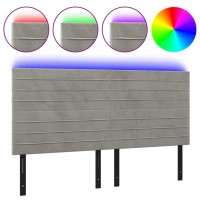 vidaXL LED Headboard Light Gray 70.9