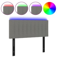 vidaXL LED Headboard Dark Gray 39.4