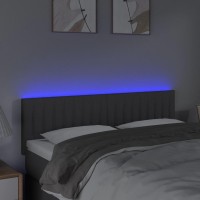 vidaXL LED Headboard Dark Gray 56.7