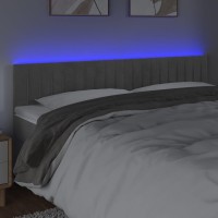 vidaXL LED Headboard Light Gray 70.9