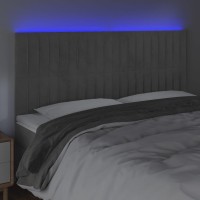 vidaXL LED Headboard Light Gray 63