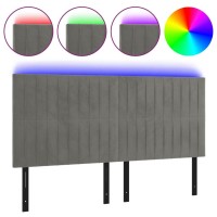 vidaXL LED Headboard Light Gray 70.9