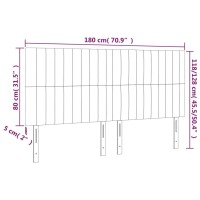 vidaXL LED Headboard Light Gray 70.9