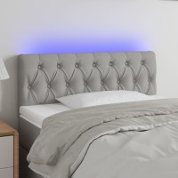 vidaXL LED Headboard Light Gray 39.4