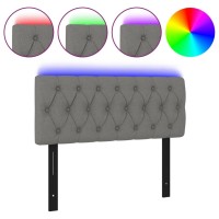 vidaXL LED Headboard Dark Gray 39.4