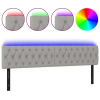 vidaXL LED Headboard Light Gray 70.9