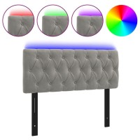 vidaXL LED Headboard Light Gray 39.4