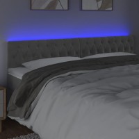 vidaXL LED Headboard Light Gray 70.9