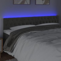 vidaXL LED Headboard Dark Gray 78.7