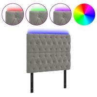 vidaXL LED Headboard Light Gray 39.4